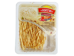 Сыр в лотках "Нити" со вкусом Аджика 100г