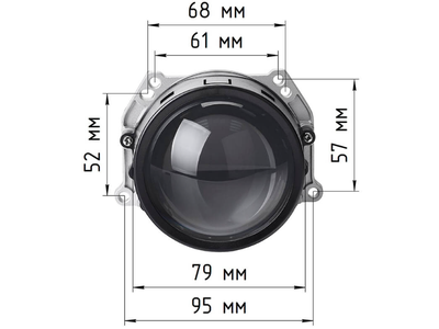 Билед модули Aozoom A17 Orion 3.0 дюйма, 2 чипа, 5500K, 12V, 58W/65W, крепление 3R (комплект, 2шт)