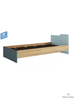 Rich КР-003 Кровать Дуб Крафт золотой - Мята/Сумеречный голубой