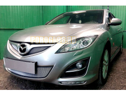 Защита радиатора Mazda 6 2010-2012 chrome низ