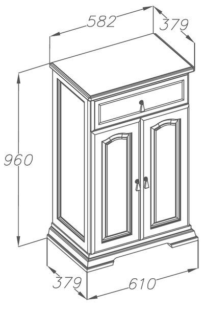 Комод Opadiris Риспекто 60 белый матовый