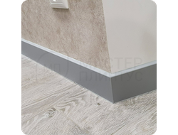 Плинтус ХДФ Dollken Cubu Flex Life 100мм Х 2,5 м 1012/1202 Серый в интерьер 5