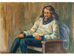 "Портрет" холст на картоне масло Ефанов В.А. 1970-е годы