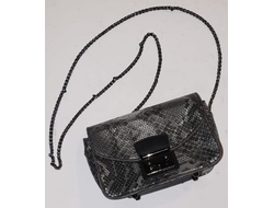 365-5/ Сумка серебристая на цепочке 15Х20