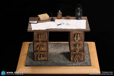 Полевой офицерский стол времен Первой Мировой - Коллекционная ДИОРАМА 1/6 WW1 War Desk Diorama Set (E60062) - DID