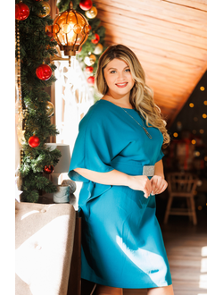 Платье 172352 бирюзовый 50-60р Sale