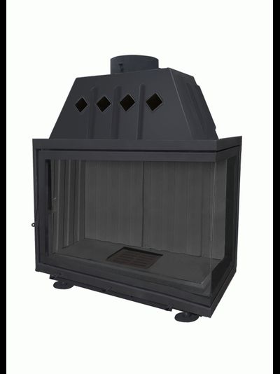 Каминная топка Экокамин Альфа 700 R два стекла правая