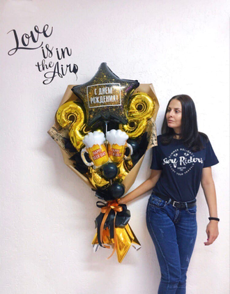 крафтовые букеты из шаров для мужчин