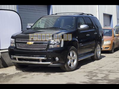 Защита переднего бампера двойная d60/60 для Chevrolet Tahoe (2007-2012)