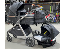 Детская коляска 3 в 1 Luxmom V8 Черный