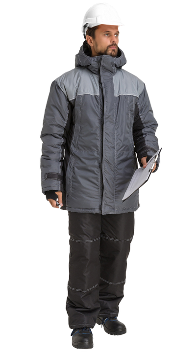 Куртка ГОРОД-ЗИМА, цв. серый/светло-серый/чёрный