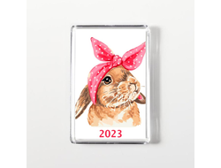 Магнит акриловый год Кролика №7