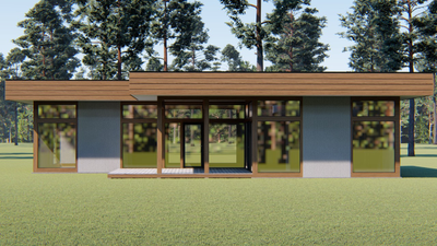 Фахверковый дом 107 м2 один этаж