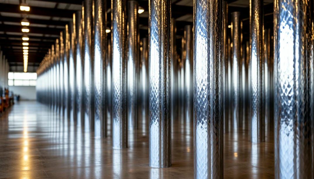 Опоры освещения силовые на складе готовой продукции