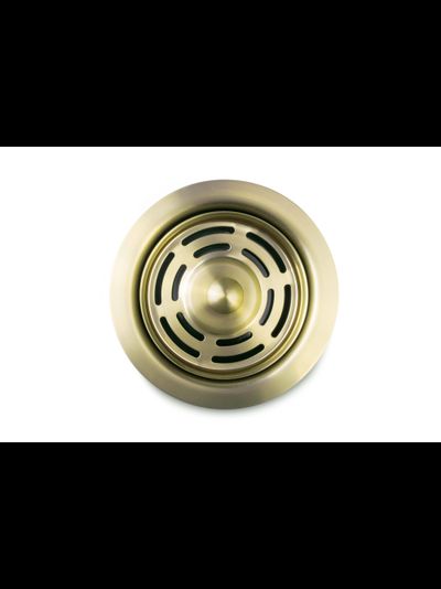 Комплект для измельчителя: фланец + кнопка в цвете "Светлое золото"