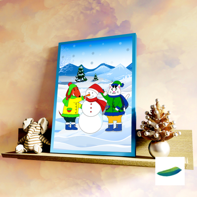 Постер «Снеговик» из детской коллекции «Мишаня и Тимурчик»