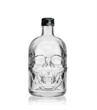 бутылка, череп, ром, абсент, джин, водка, алкоголь, красивая бутыль, черепок, skull, скелет, стекло
