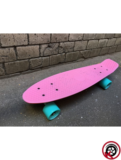 Мини-Круизер Fish Board 22" Пастельно-Розовый на мятных колесах