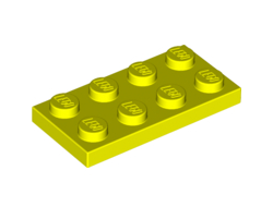 Plate 2 x 4, Neon Yellow (3020 / 6388037)