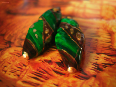 "Шивали, весенняя принцесса", серьги-капли из фарфора