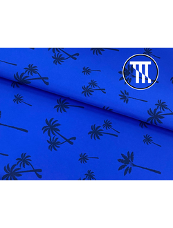 Дюспо принт Пальмы, цв. Синий