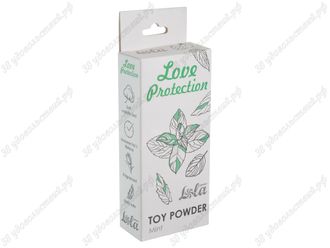 Пудра для игрушек ароматизированная Love Protection Мята 15гр коробка