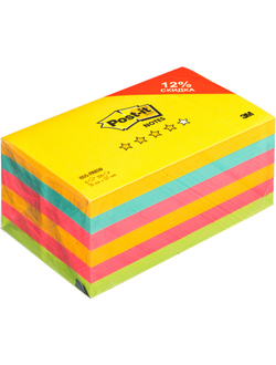 Блок-кубик Post-it 655-RNBW, 76х127, 4 цвета, 6 блоков по 100 листов