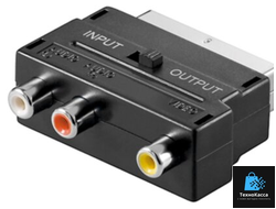 Адаптер SCART to 3rca SK10 (с переключателем)