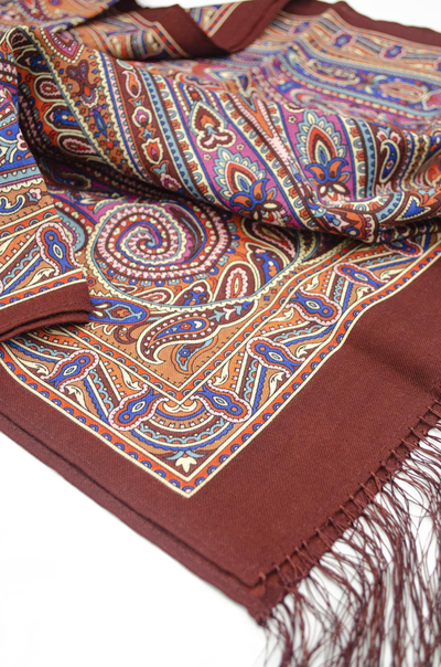 Павловопосадский шарф Зимняя пряность 2080-66