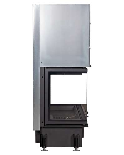 Каминная топка Дельта 1000 B три стекла принтинг черный шамот, Экокамин (Россия)