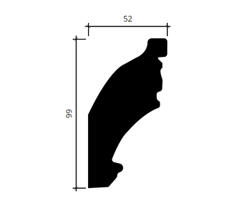 Карниз 1.50.501 - 99*52*2020мм