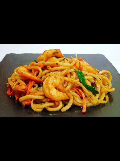 ЛАПША С КРЕВЕТКОЙ ПО-КИТАЙСКИ