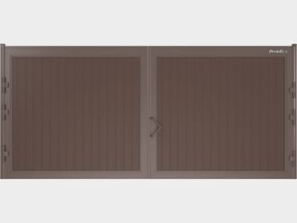 Комплект стандартный №1 распашных ворот 4440 х 2200 коричневый RAL8014