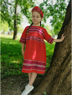 Платье ткачество "Красное"