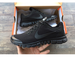 Кроссовки Nike Free 3.0 All Black , Blue , Grey