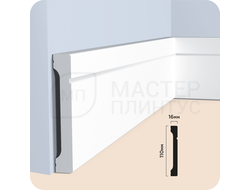 Плинтус напольный из дюрополимера солид HiWood B110V1L