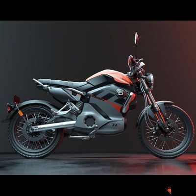 Электромотоцикл Super Soco TC Max (Спицованные диски) Оранжево-черный