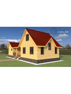 Д-22 ДАЧНЫЙ ДОМ ИЗ БРУСА:ГАБАРИТНЫЕ РАЗМЕРЫ: (15Х6М), ОБЩАЯ ПЛОЩАДЬ: 114М²