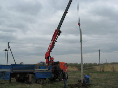 Электромонтажные работы в Воронеже. Монтаж воздушных линий электропередач