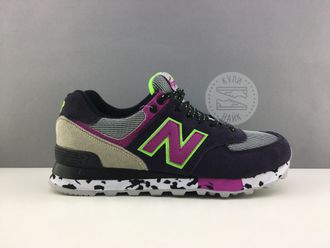 New Balance 574 Коричневые с фиолетовым и серым (38-40) Арт. 025M