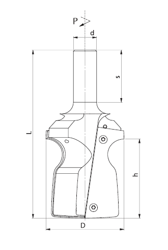 Фреза концевая со сменными ножами FABA FTS-01