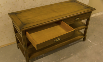Тумба под ТВ с 2 ящиками и 2 нижними полками.