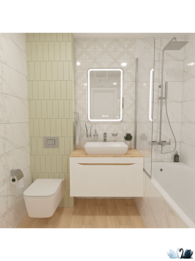 Плитка настенная Belani Alcazar белый 30 х 60 см под мрамор, глянец Береза керамика