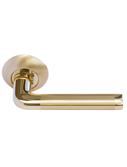 Дверные ручки Morelli "КОЛОННА" MH-03 SG/GP Цвет - Матовое золото/золото