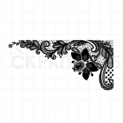 штамп кружевной уголок