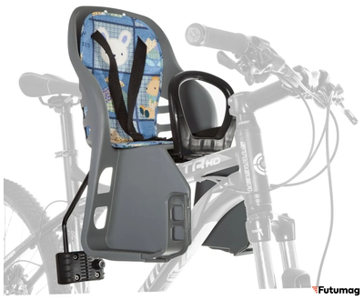 Детское кресло для велосипеда Tech Team YC-689 Переднее с креплением на подседельную трубу