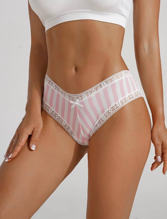 Трусы в стиле Виктория Сикрет с принтом 3 шт