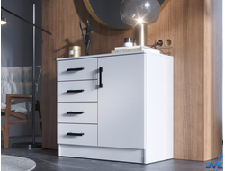 КОМОД К800-1Д (белый гладкий), 800*830*440