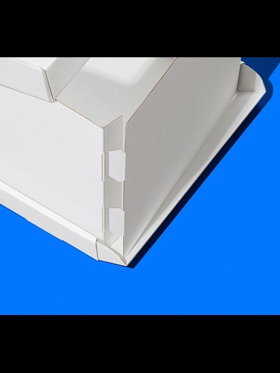 Коробка для торта с/о усиленная (белая, гофрокартон), 260*260*300мм