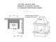 Размеры для переделки пристенного открытого камина в закрытый с помощью каминной кассеты Jotul c24